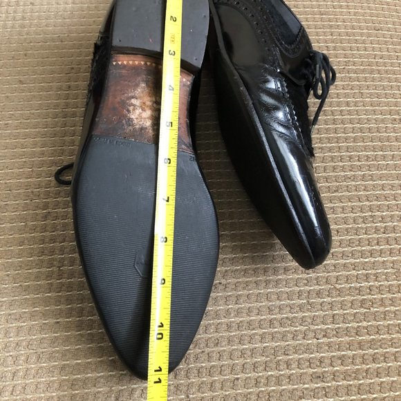 Gucci Men\'s Black Ponyhair Leather Brogues Oxford. main image 14
